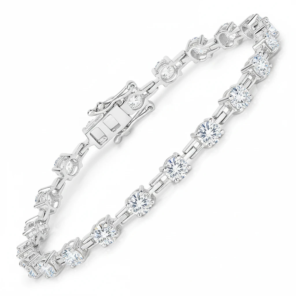 Round Prong Set Tennis Bracelet