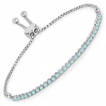 Round Bezel Set Adjustable Bracelet