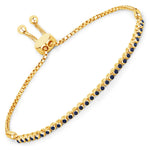 Round Bezel Set Adjustable Bracelet