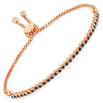 Round Bezel Set Adjustable Bracelet