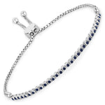 Round Bezel Set Adjustable Bracelet