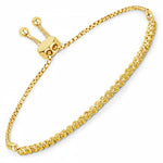 Round Bezel Set Adjustable Bracelet