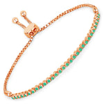 Round Bezel Set Adjustable Bracelet