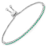 Round Bezel Set Adjustable Bracelet