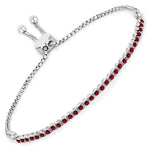 Round Bezel Set Adjustable Bracelet