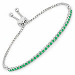 Round Bezel Set Adjustable Bracelet