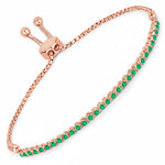 Round Bezel Set Adjustable Bracelet