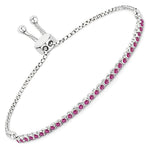 Round Bezel Set Adjustable Bracelet
