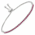 Round Bezel Set Adjustable Bracelet