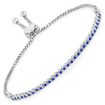 Round Bezel Set Adjustable Bracelet