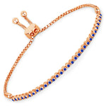 Round Bezel Set Adjustable Bracelet