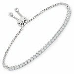 Round Bezel Set Adjustable Bracelet