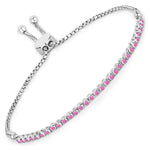 Round Bezel Set Adjustable Bracelet