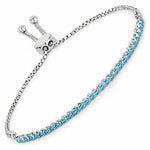 Round Bezel Set Adjustable Bracelet