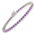 Bezel Set Round Tennis Bracelet