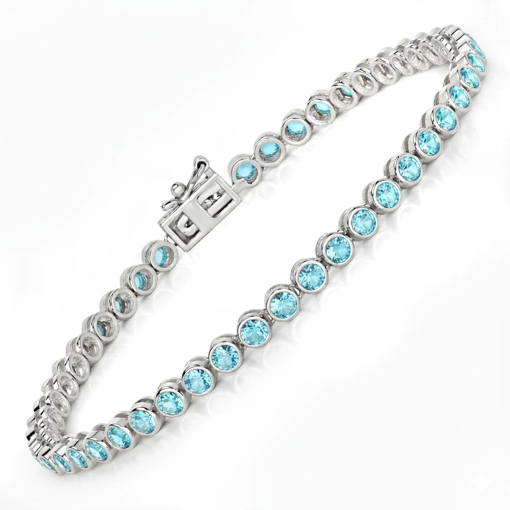 Bezel Set Round Tennis Bracelet