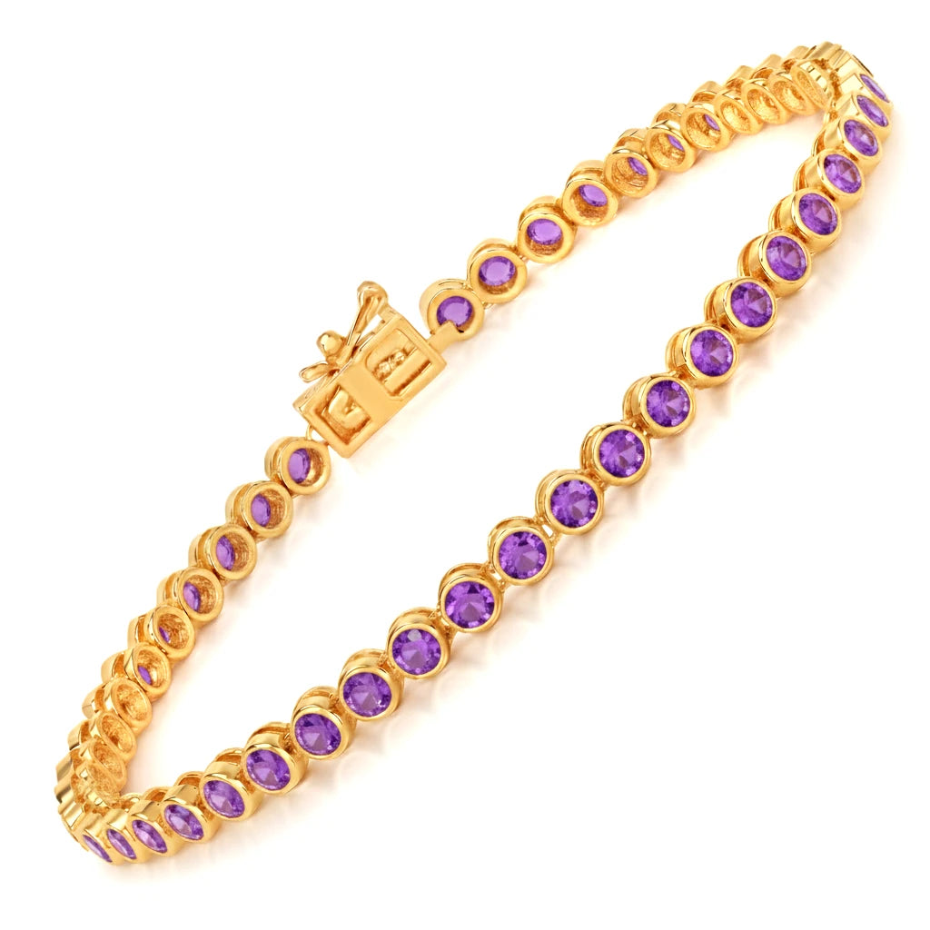 Bezel Set Round Tennis Bracelet