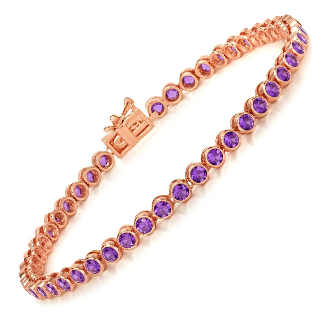 Bezel Set Round Tennis Bracelet