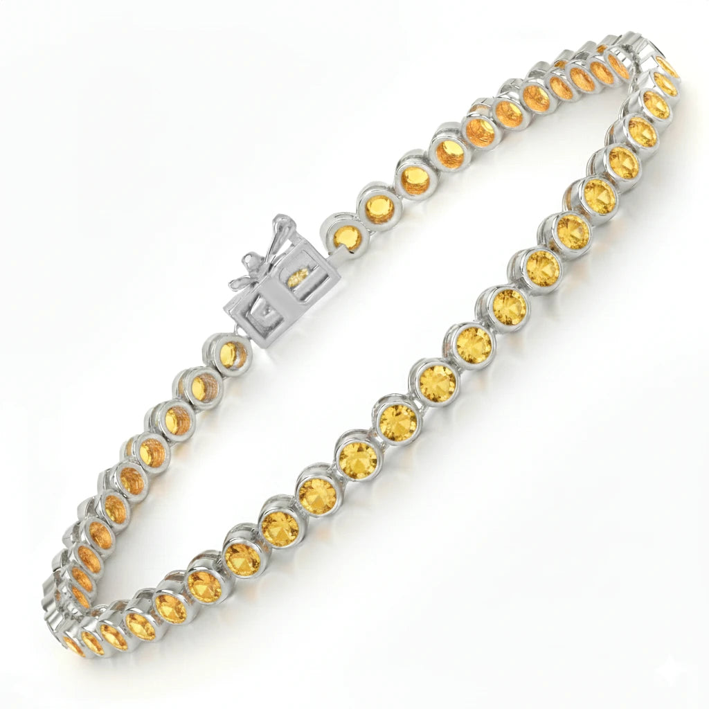 Bezel Set Round Tennis Bracelet