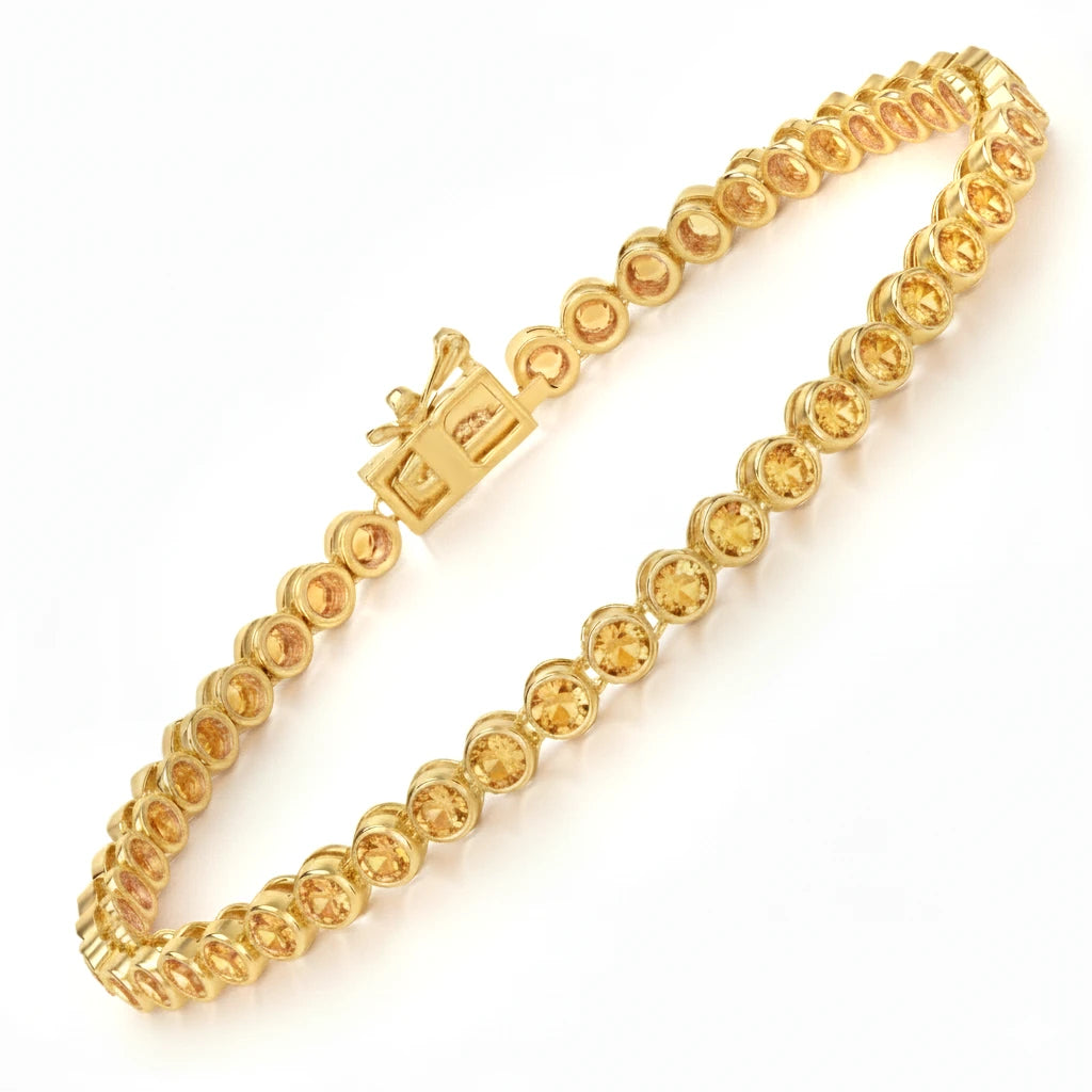 Bezel Set Round Tennis Bracelet