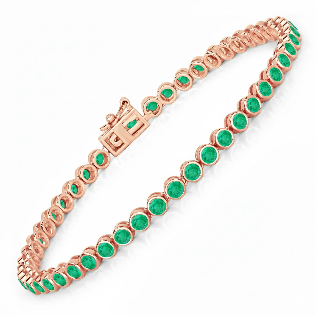 Bezel Set Round Tennis Bracelet