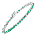 Bezel Set Round Tennis Bracelet