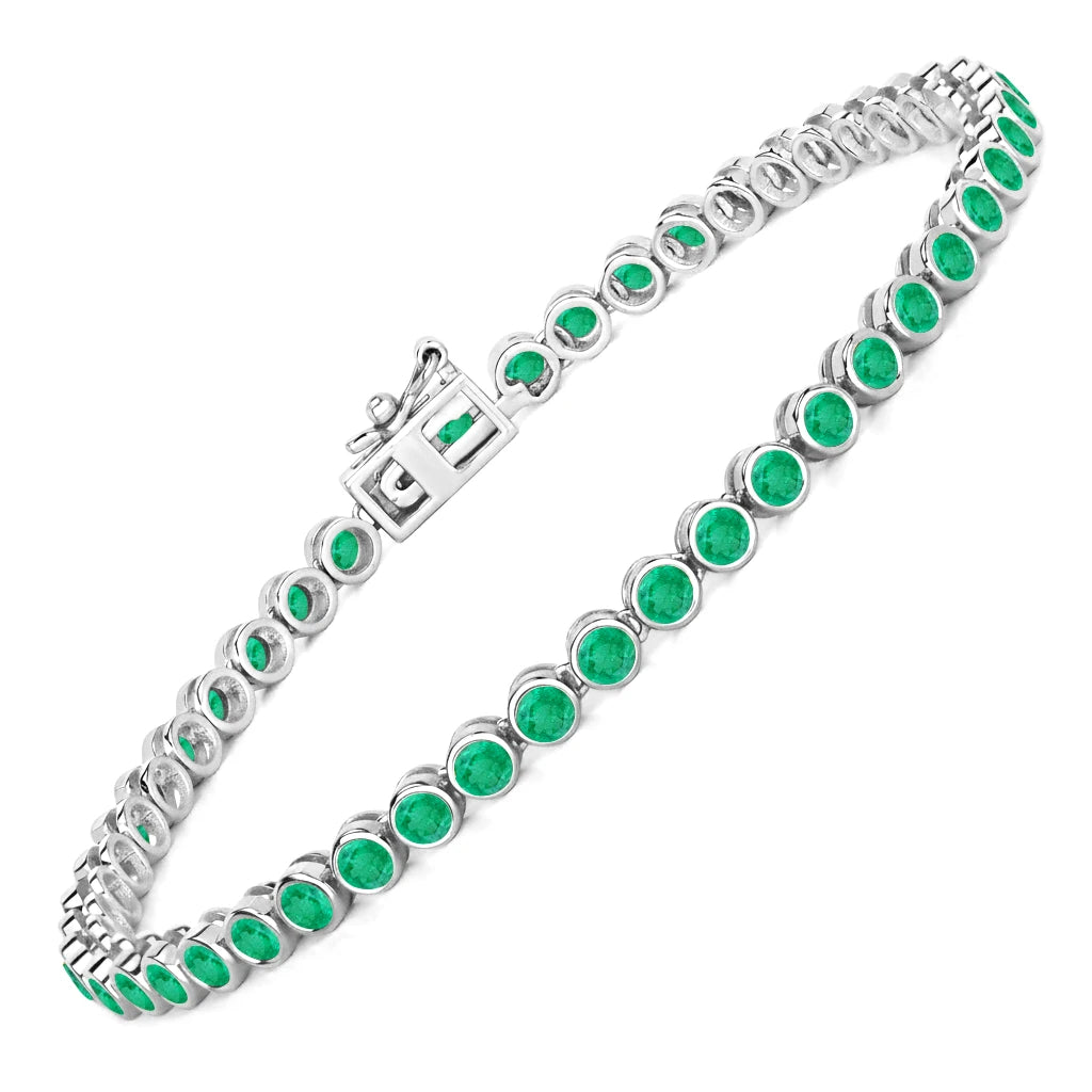 Bezel Set Round Tennis Bracelet