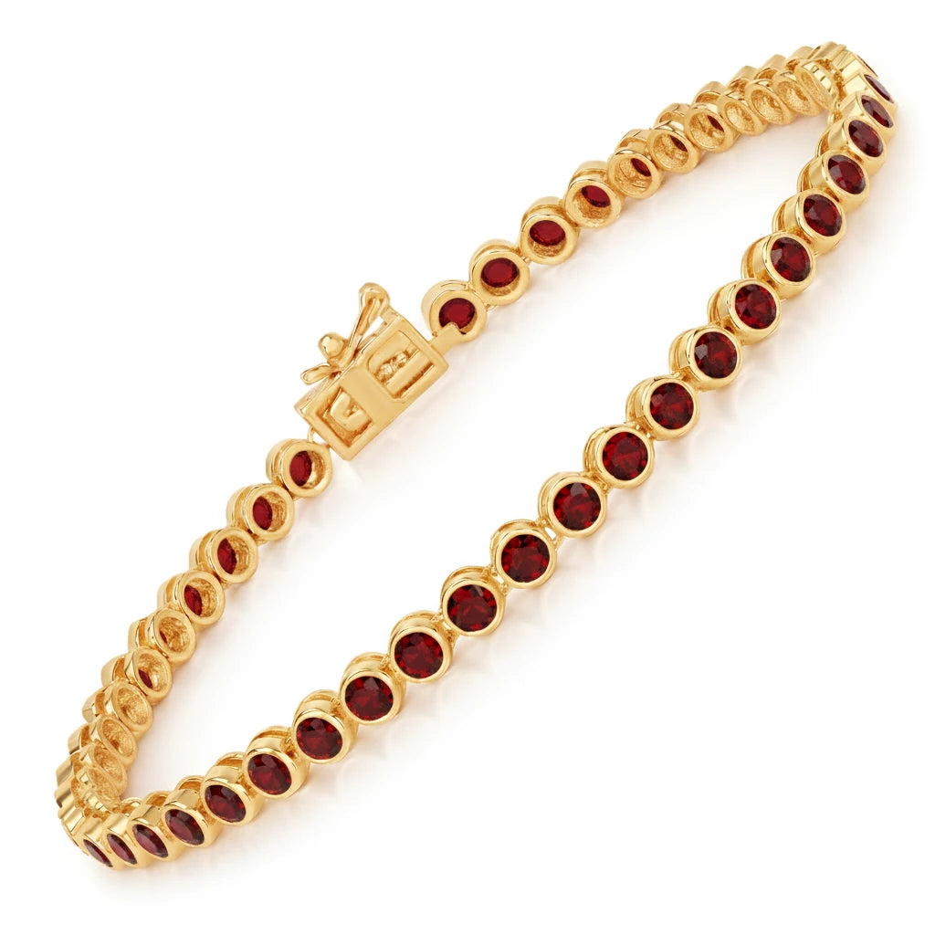 Bezel Set Round Tennis Bracelet