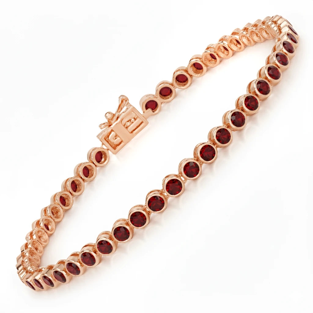 Bezel Set Round Tennis Bracelet