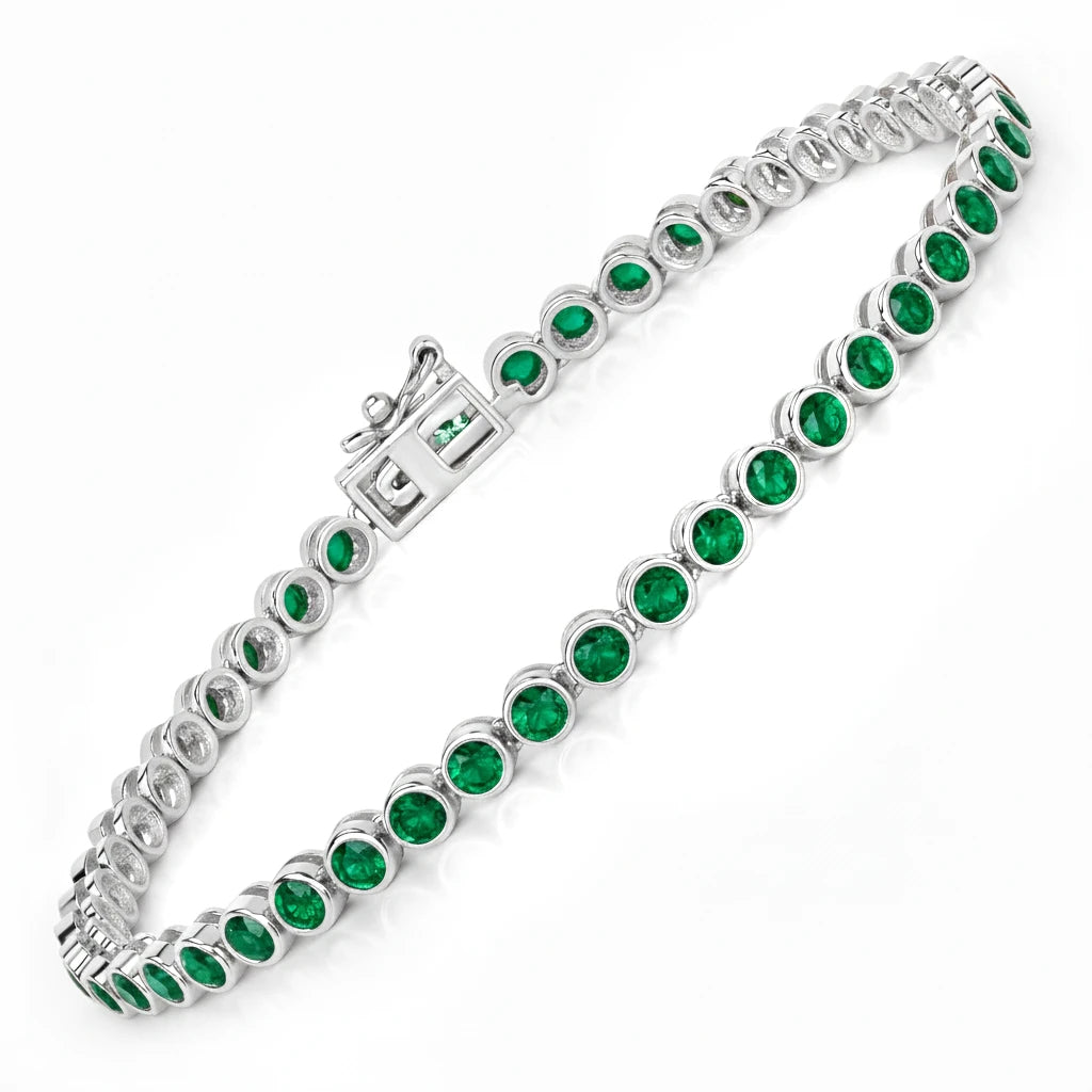 Bezel Set Round Tennis Bracelet