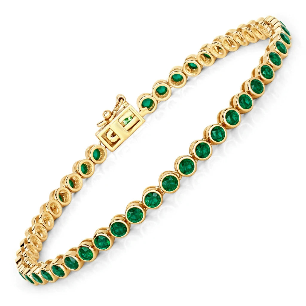 Bezel Set Round Tennis Bracelet