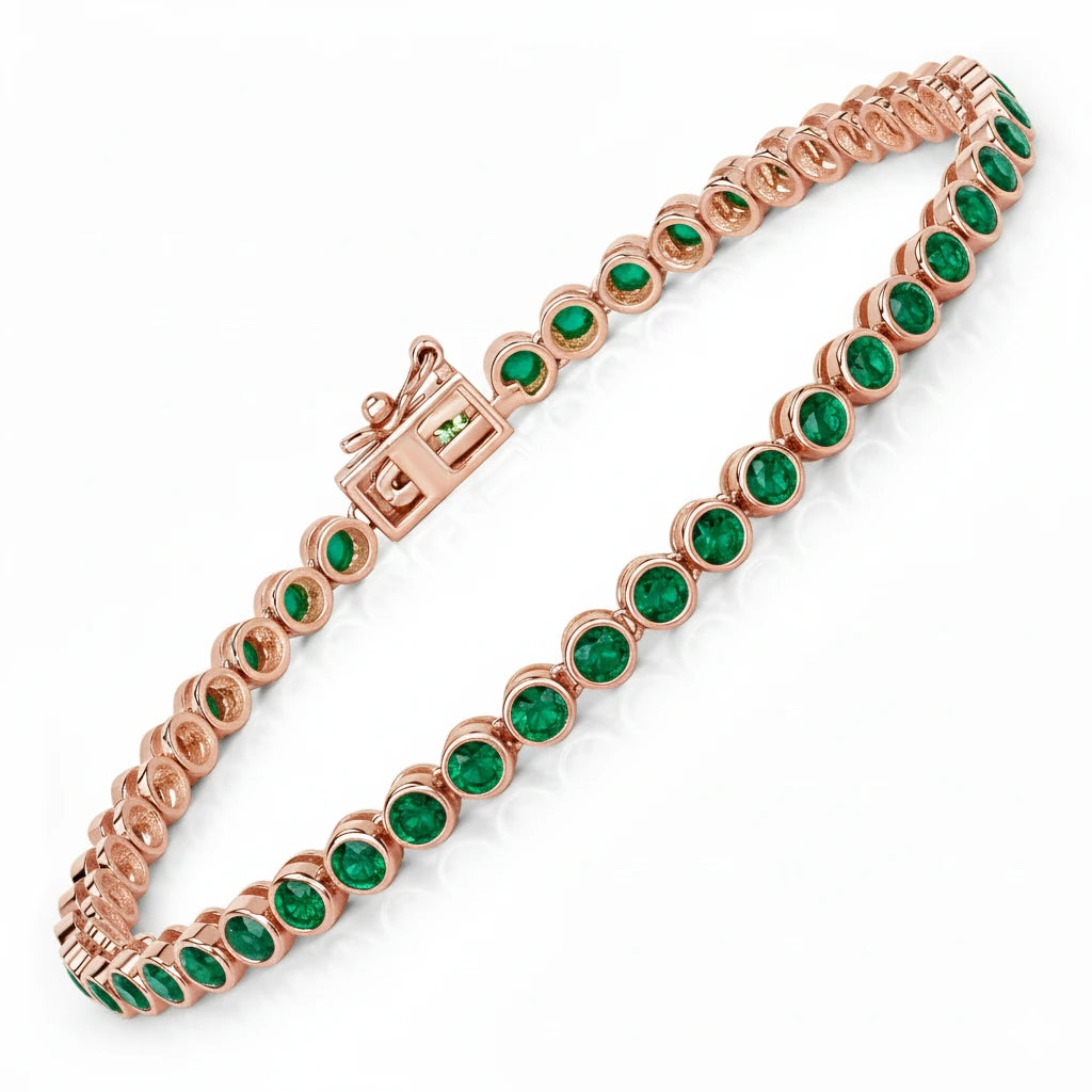 Bezel Set Round Tennis Bracelet