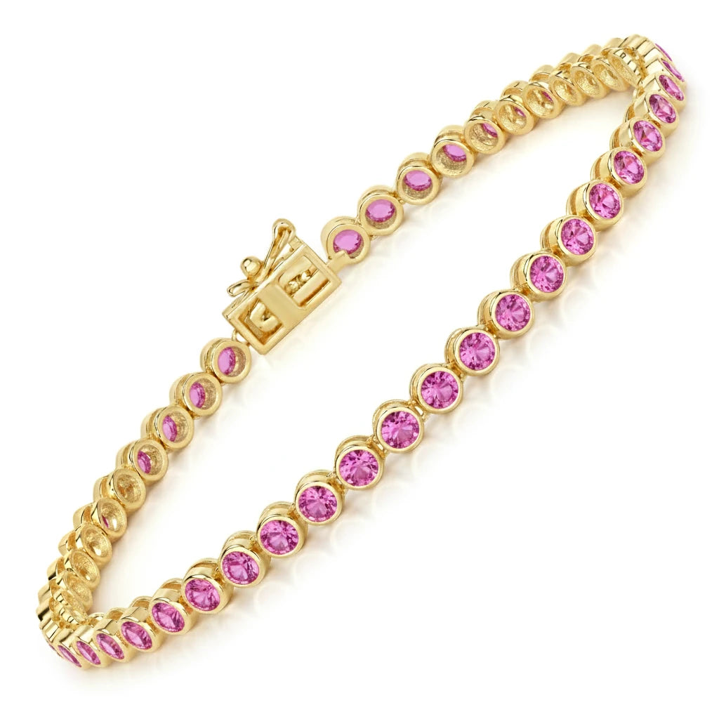 Bezel Set Round Tennis Bracelet