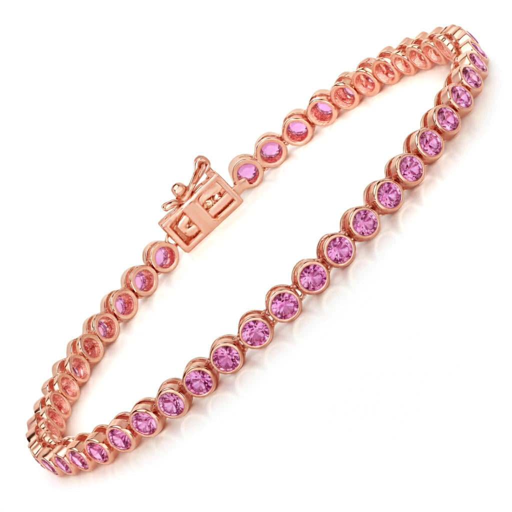 Bezel Set Round Tennis Bracelet