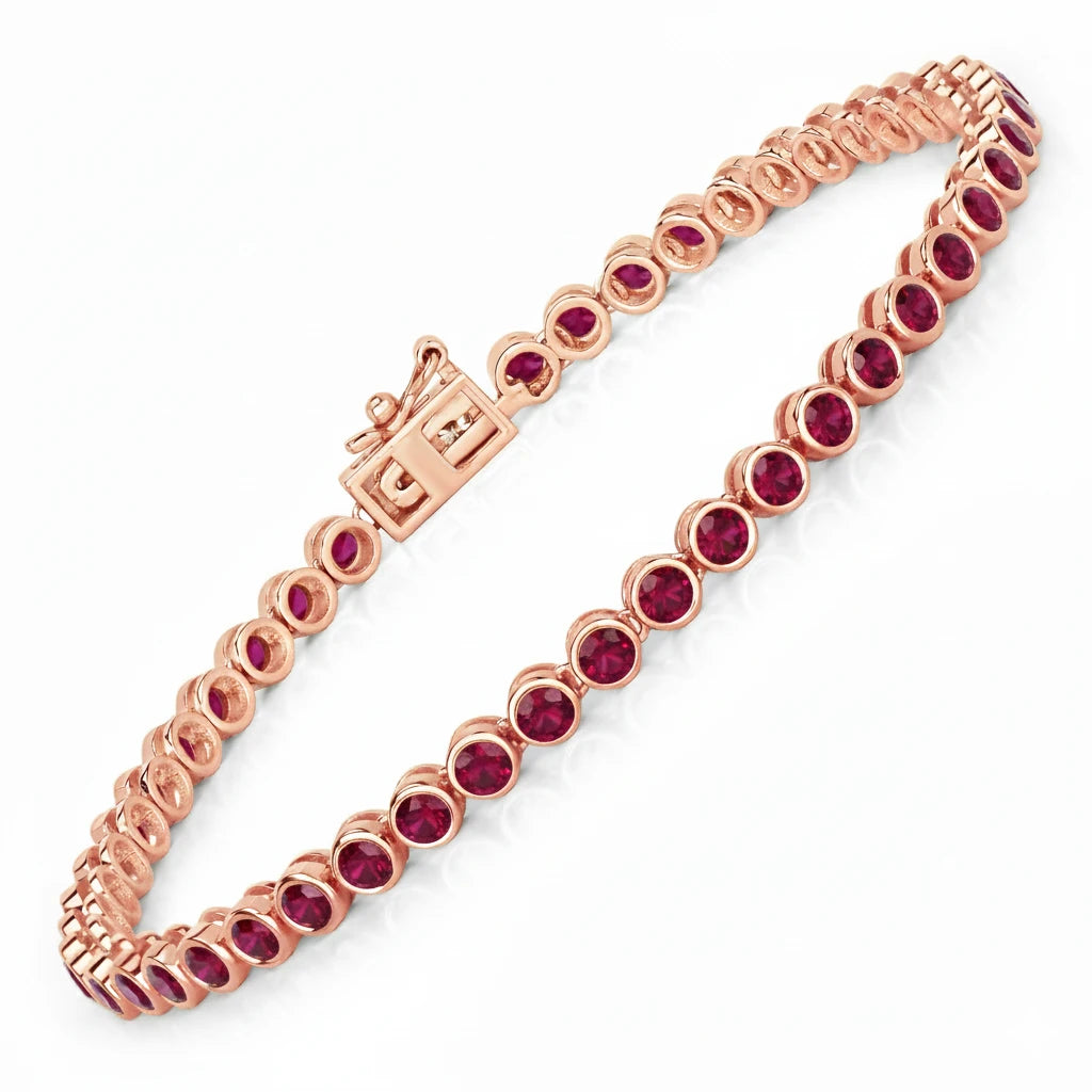 Bezel Set Round Tennis Bracelet