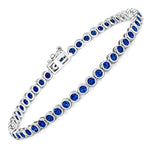 Bezel Set Round Tennis Bracelet