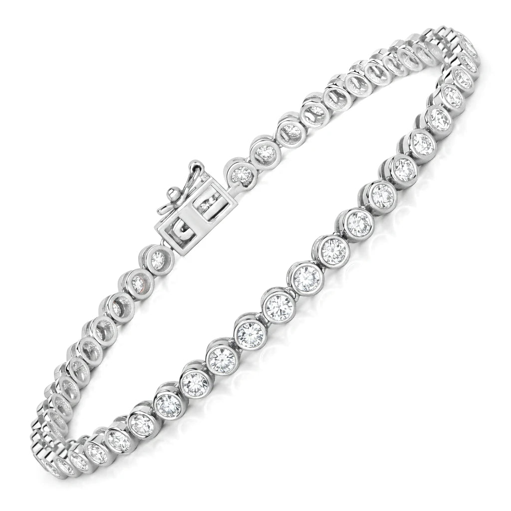 Bezel Set Round Tennis Bracelet