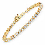 Bezel Set Round Tennis Bracelet