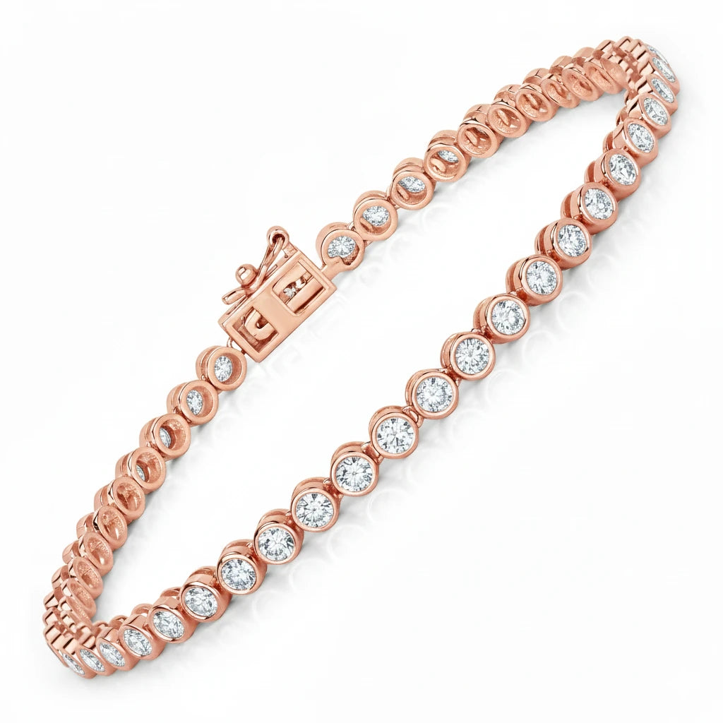 Bezel Set Round Tennis Bracelet