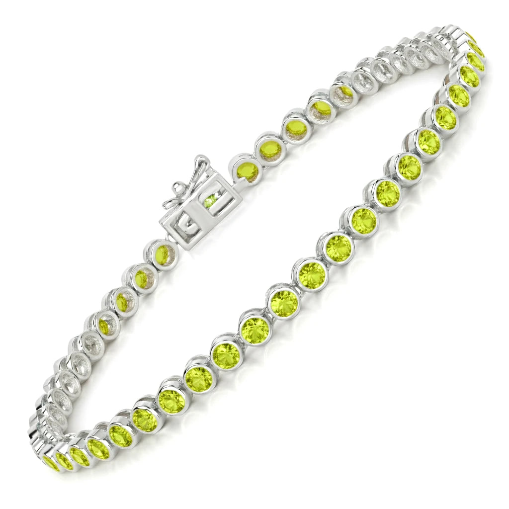 Bezel Set Round Tennis Bracelet