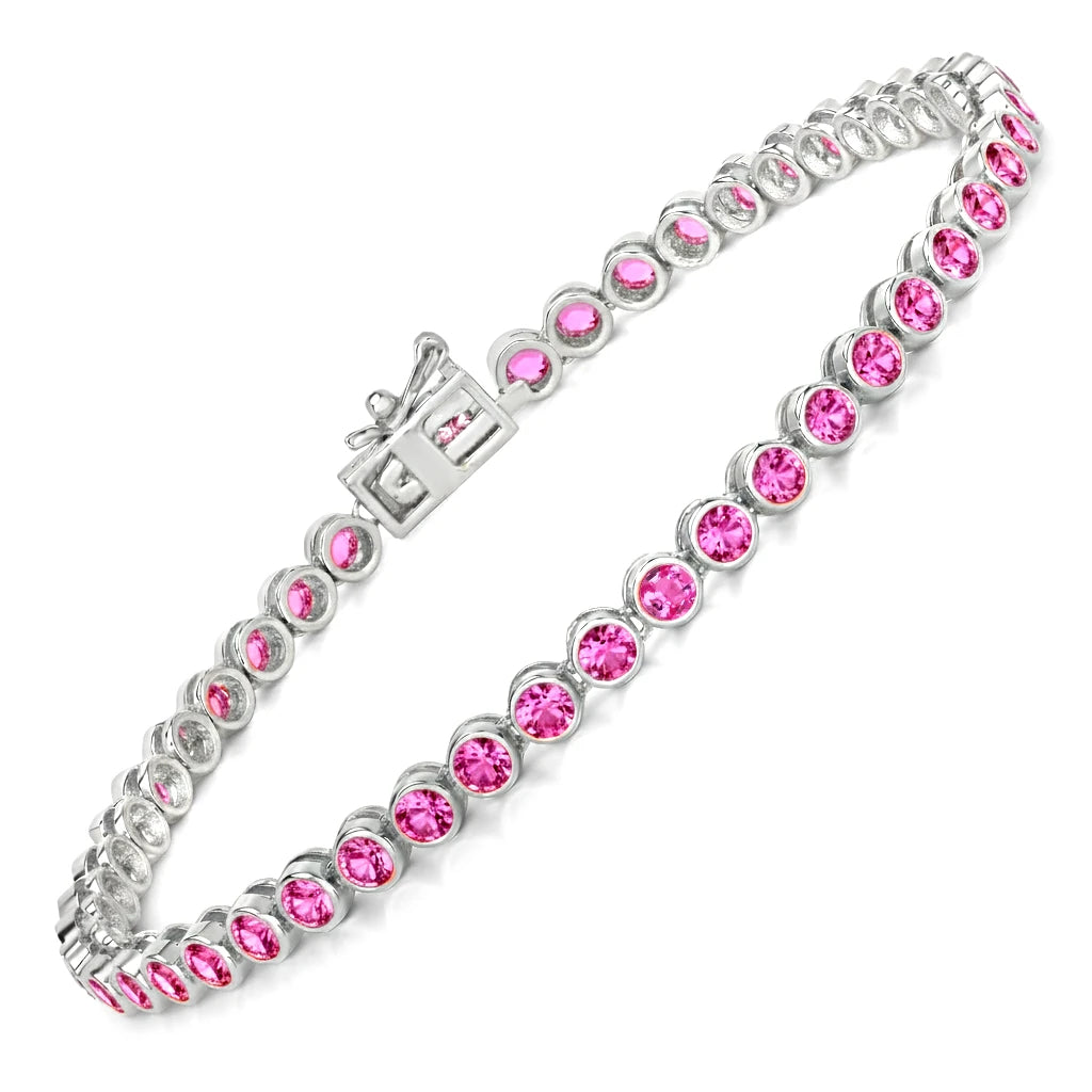 Bezel Set Round Tennis Bracelet