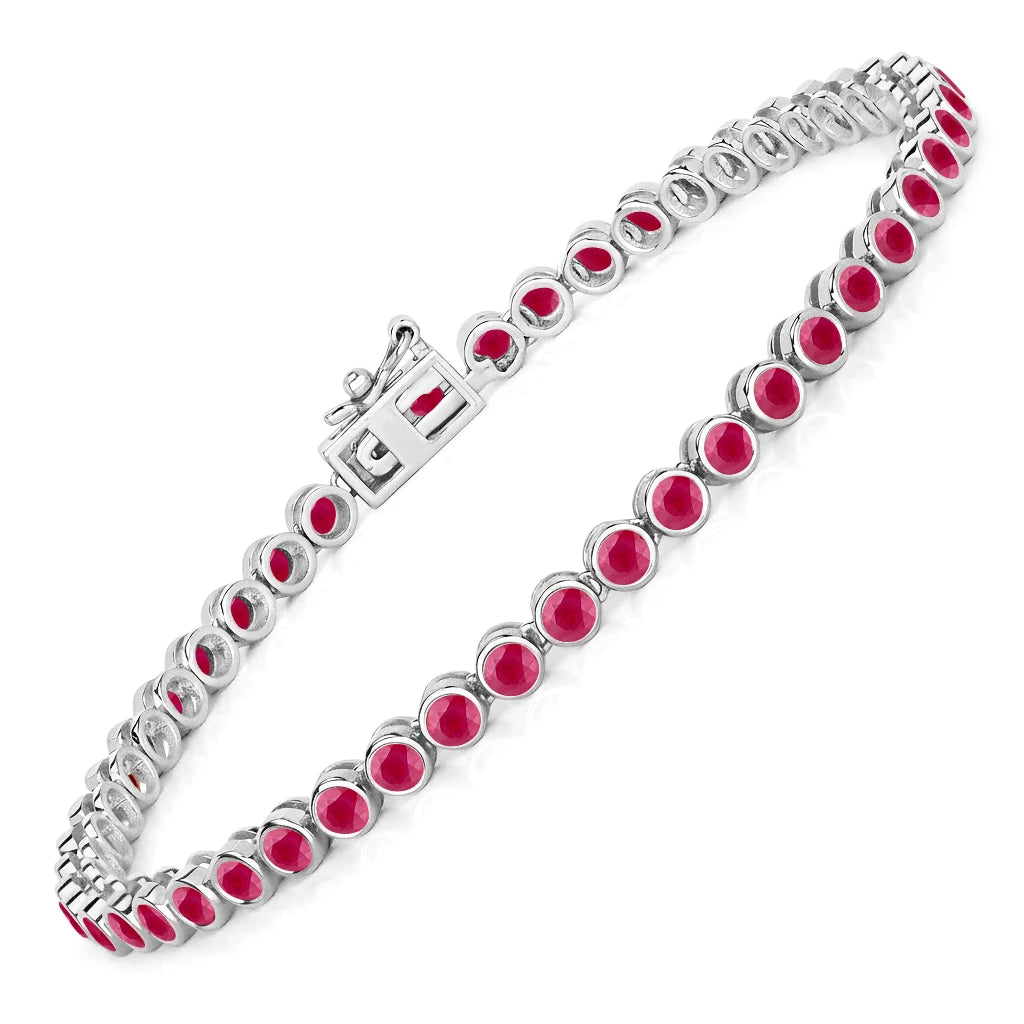 Bezel Set Round Tennis Bracelet