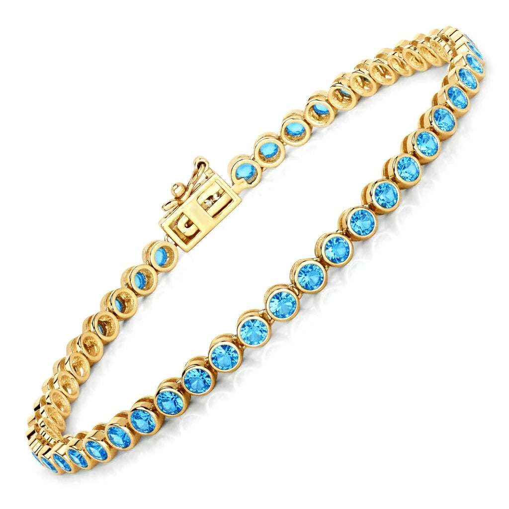 Bezel Set Round Tennis Bracelet