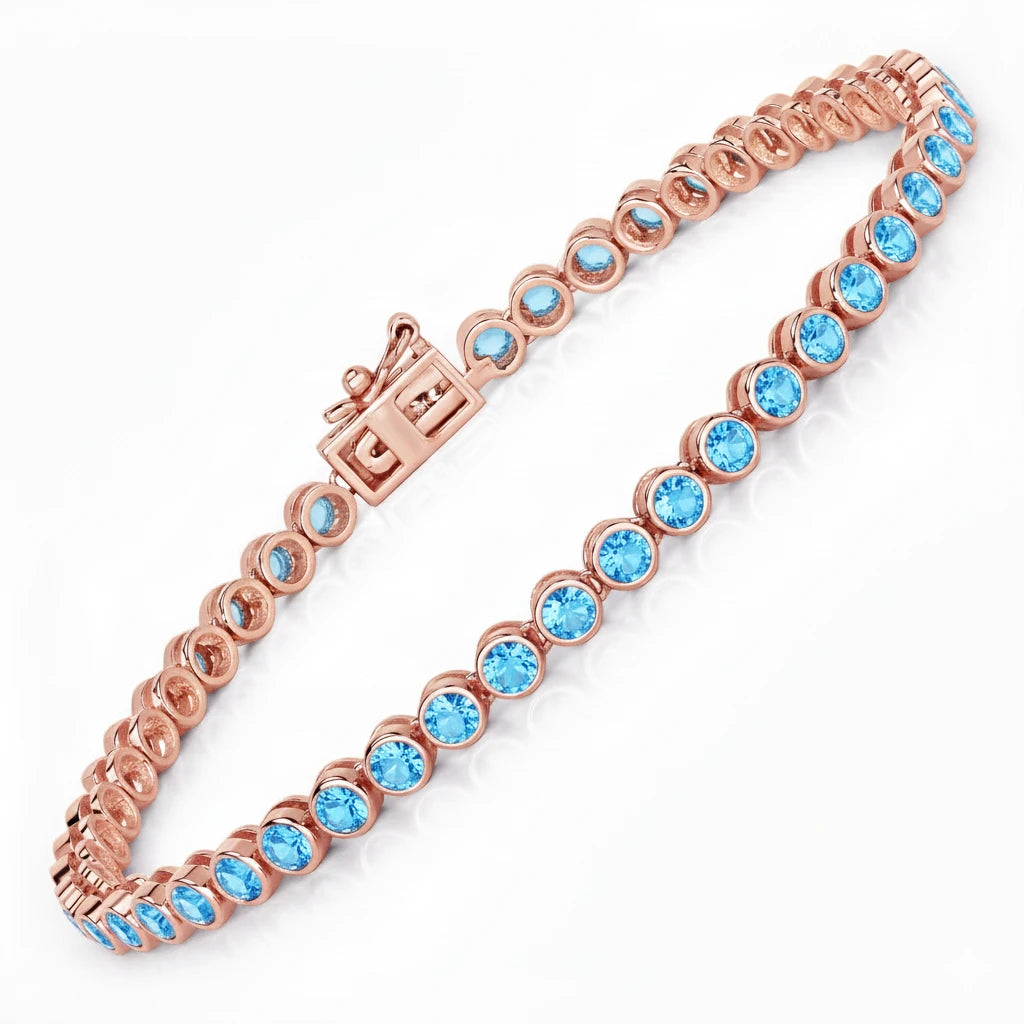 Bezel Set Round Tennis Bracelet