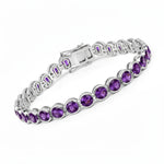 Stackable Bezel Set Round Tennis Bracelet