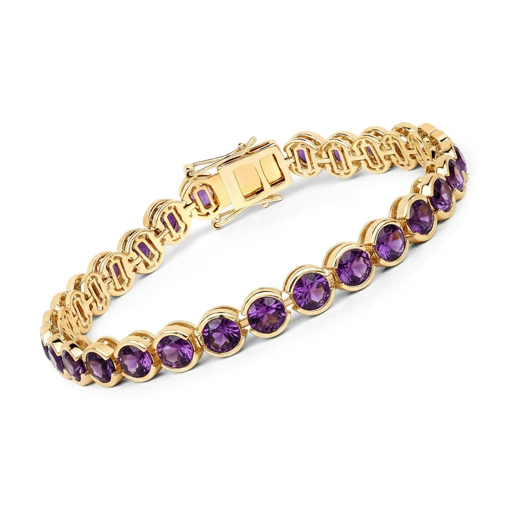 Stackable Bezel Set Round Tennis Bracelet