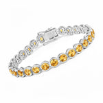 Stackable Bezel Set Round Tennis Bracelet