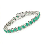 Stackable Bezel Set Round Tennis Bracelet