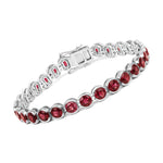 Stackable Bezel Set Round Tennis Bracelet