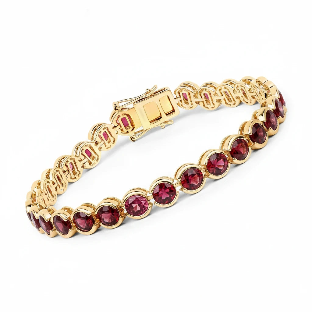 Stackable Bezel Set Round Tennis Bracelet